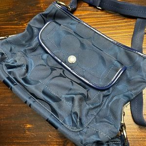 Navy coach crossbody